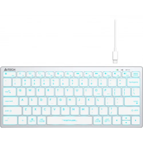 Клавиатура A4Tech Fstyler FX61 белый USB slim LED (FX61 WHITE)